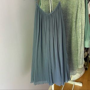 abercrombie blue braided racerback swing dress